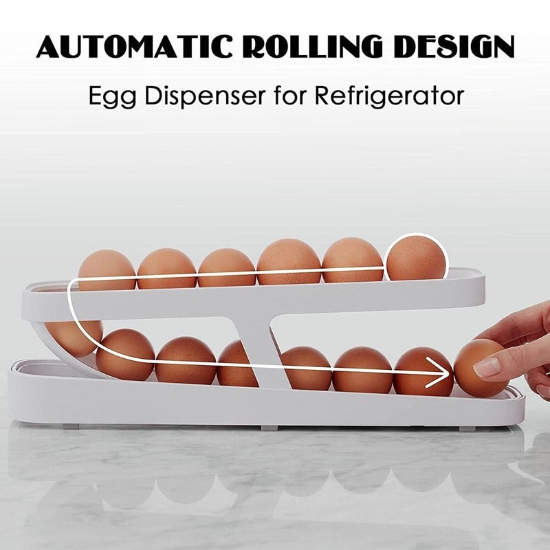 PurelyPosh™Rolling Egg Tray & Storage Organizer