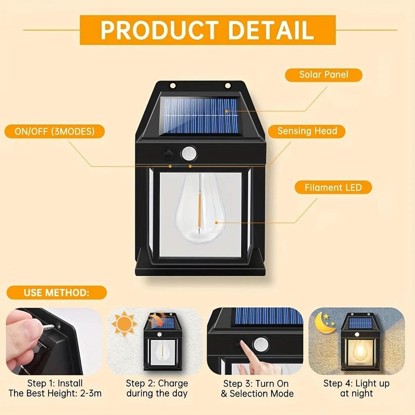 PurelyPosh™SunGlow Outdoor Wall Lamp